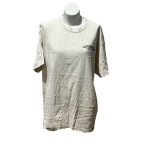 Loser Machine Co Men's XL Beige T-Shirt Doberman Graphic Print Casual